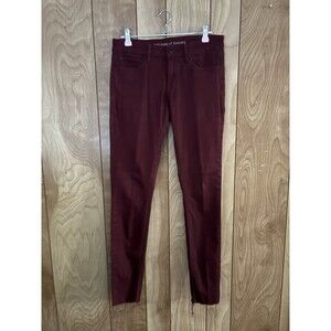 Articles of Society women's Skinny jeans‎ Size 28 Raw Hem Red Burgundy Wash